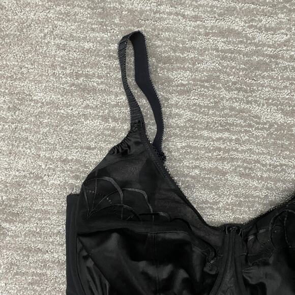 Elomi Cate Bra Womens 38L Black Full Coverage Underwire Plus Size Support - Picture 2 of 8